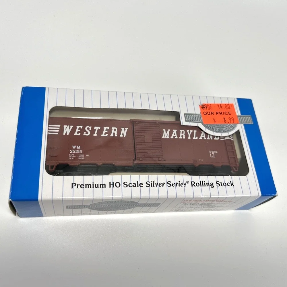 Bachmann Silver Series 17037‎ HO Western Maryland  40' Boxcar - Boxed, Excellent